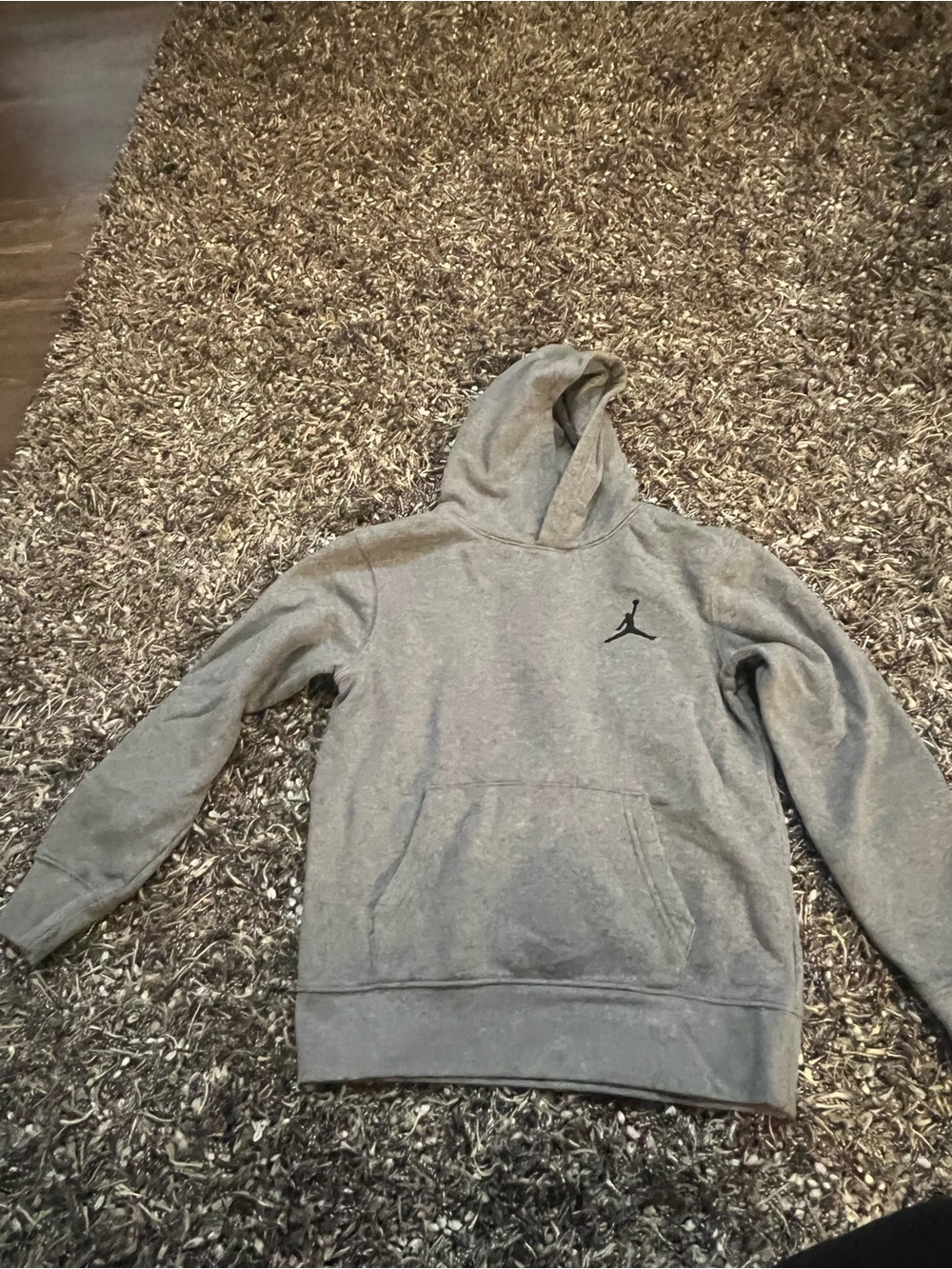 Jordan Boys Gray Pullover Hoodie Size M 10-12 Jumpman